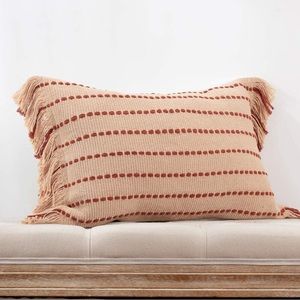 Woven Cotton Pillow Cover 12x20